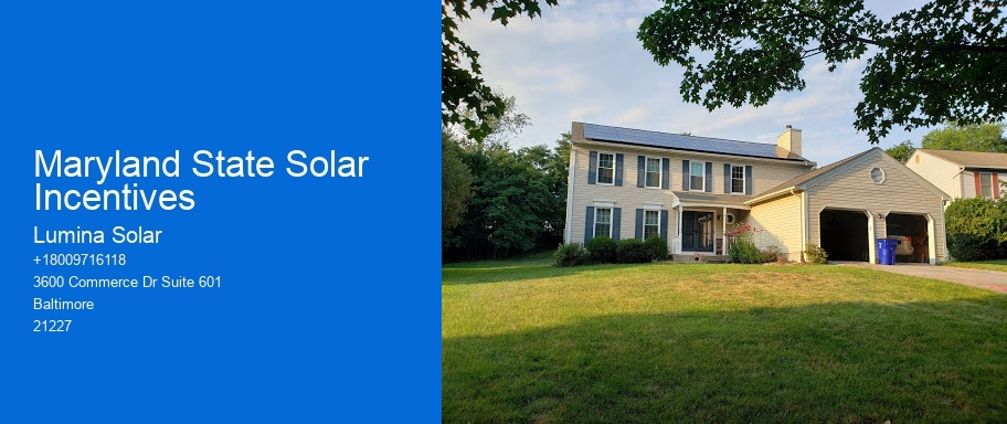 Maryland State Solar Incentives